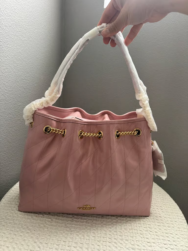 Coach Evelyn Shoulder Bag With Quilting CDR00 Carnation