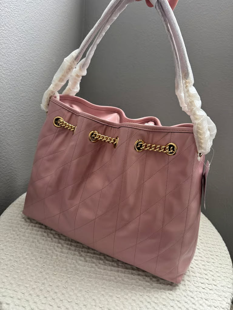 Coach Evelyn Shoulder Bag With Quilting CDR00 Carnation