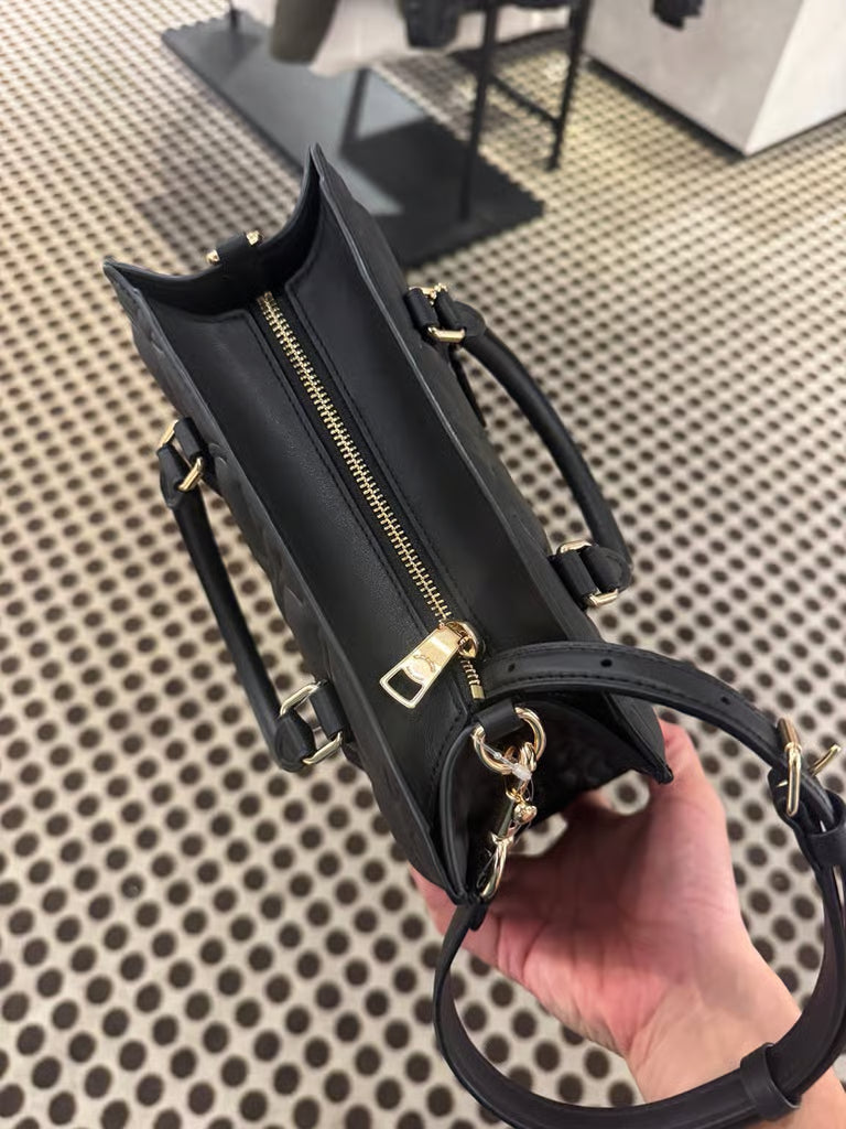 Coach Maggie Small Tote Bag Signature Leather CY670 Black